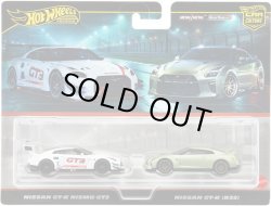 画像1: 【仮予約】PRE-ORDER - 2025 HW CAR CULTURE "PREMIUM 2PACK" 【日産 GT-R ニスモ GT3 / 日産 GT-R (R35)】WHITE/LT.OLIVE/RR(2025年11月上旬入荷予定）