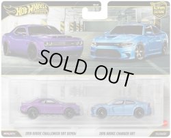 画像1: 【仮予約】PRE-ORDER - 2026 HW CAR CULTURE "PREMIUM 2PACK" 【2018 ダッジ チャレンジャー SRT デーモン/2015 ダッジ チャージャー SRT】PURPLE/LT.BLUE/RR (2026年2月末頃入荷予定）