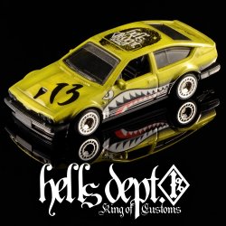 画像1: HELLS DEPT 2025 - DOUBLE LOSER[S] 【SHARKMOUTH ALFAROMEO GTV (カスタム完成品）】LIME/RR （送料サービス適用外）