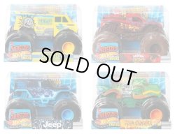 画像1: 【仮予約】PRE-ORDER - 2026 HW MONSTER TRUCKS! 【1/24 ビッグサイズ　Fアソート4種セット】デモ デリバリー/ポディウム・クラッシャー/ジープ/レイジアサウル (2026年6月中旬入荷予定）(お取り置き不可）