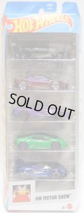 【US版】2025 5PACK 【HW MOTOR SHOW】Aston Martin Vulcan/Ferrari SF90 Stradale/'17 Ford GT/Lamborghini Huracán LP 610-4/Lotus Evija（予約不可）
