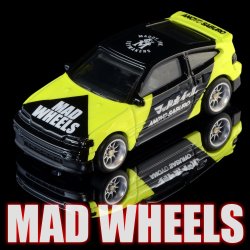 画像1: MAD WHEELS (マッドホイール） 【“Neon” HONDA CRX (カスタム完成品）】NEON YELLOW/RR (送料サービス適用外) 