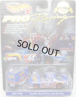 画像1: 1998 HOT WHEELS PRO RACING PIT CREW 【TEAM HOT WHEELS KYLE PETTY/PONTIAC GRAND PRIX and TOOL BOX】　LT.BLUE/RR