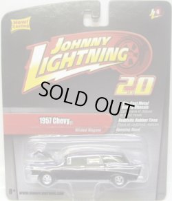 画像1: JOHNNY LIGHTNING 2.0  R4 【"WICKED WAGONS" 1957 CHEVY】 BLACK