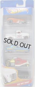 2011 5PACK 【HW HOT RODS】　Deuce Roadster/'52 Chevy Truck/Metrorail Nash Metropolitan/Mid Mill/So Fine