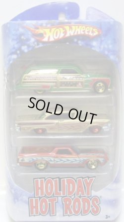 画像1: 2010 HOLIDAY HOT RODS 3PACK 【PURPLE PASSION WOODIE/'58 EDSEL/'72 FORD RANCHERO】　TARGET EXCLUSIVE