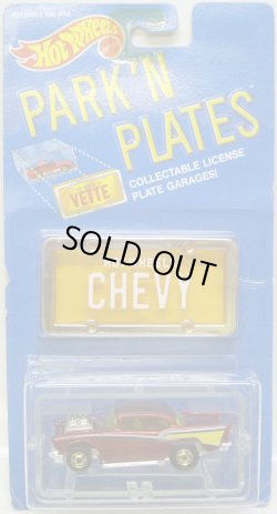 画像1: PARK'N PLATES 【'57 CHEVY (2178)】 MET.RED/HO  (YELLOW PLATE)