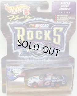 画像1: 2000 HOT WHEELS RACING NASCAR ROCKS AMERICA 【#6 TEAM VALVOLINE FORD TAURUS】　WHITE/RR