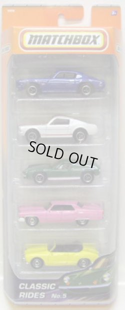 画像1: 2010 MATCHBOX 5PACK - CLASSIC RIDES No.5 【'71 Chevrolet Camaro Z-28/'65 Mustang GT/1972 Lotus Europa Special/'69 Cadillac Sedan DeVille/1969 Type 14 Karmann Ghia Convertible】