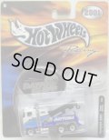 2001 HOT WHEELS RACING TREASURE HUNT 【DAYTONA SPEEDWAY / RIG WRECKER】　WHITE/RR