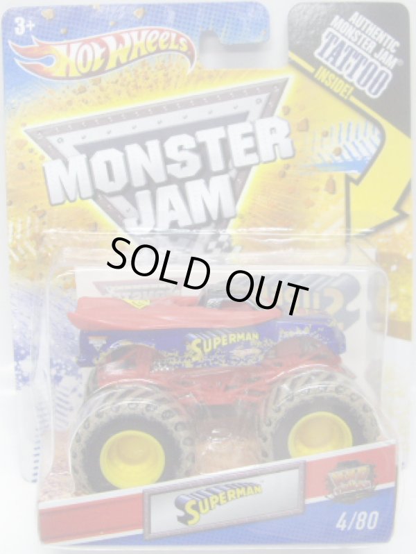 画像1: 2011 MONSTER JAM INSIDE TATTOO 【SUPERMAN】　BLUE (MWD TRUCKS)