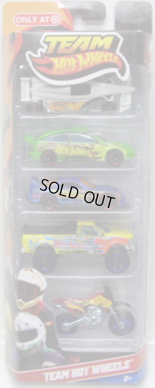 画像1: 2011 TARGET EXCLUSIVE TEAM HOT WHEELS 5PACK 【GP-2009 / Ford Focus / 24/Seven / Ford F-150 / Wastelander】