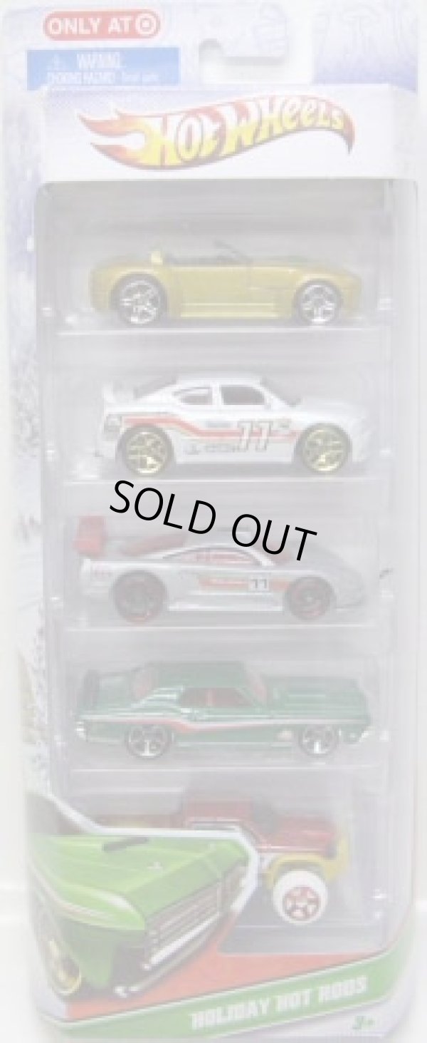 画像1: 2011 TARGET EXCLUSIVE 【HOLIDAY HOT RODS 5PACK 】Ford Shelby Cobra Concept/ Dodge Charger SRT8/ Saleen S7/ '69 Mercury Cougar Eliminator/ Mega-Duty