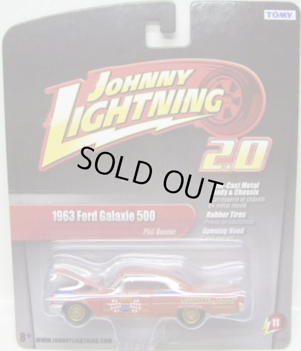 画像1: JOHNNY LIGHTNING 2.0  R11 【"PHIL BONNER" 1963 FORD GALAXIE 500】 BRICK/RR