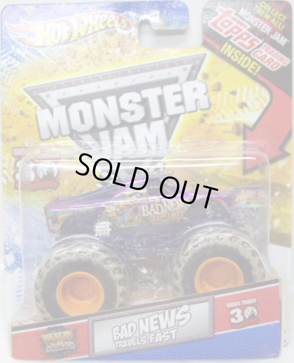 画像1: 2012 MONSTER JAM INSIDE TOPPS 【BAD NEWS TRAVELS FAST】 PURPLE (MWD TRUCKS)