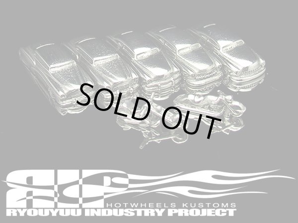 画像1: HELLS DEPT 2012 【RED RUM : 1/100 MERC & BUICK & BIKE SET】 WHITE METAL MADE （送料サービス適用外） 