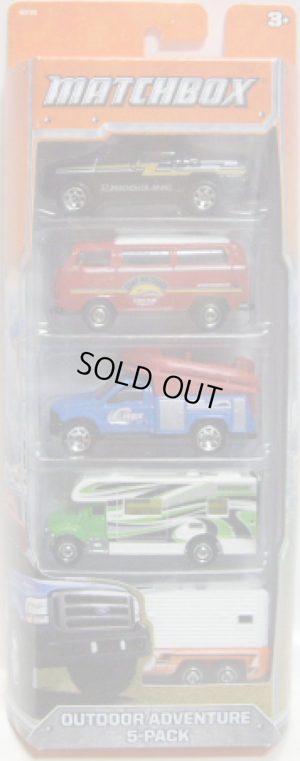 画像1: 2012 MATCHBOX 5PACK - OUTDOOR ADVENTURE (Honda Ridgeline / Volkswagen T2 Bus / Ford F-Series Truck w/boat / MBX Motor Home / Travel Trailer)