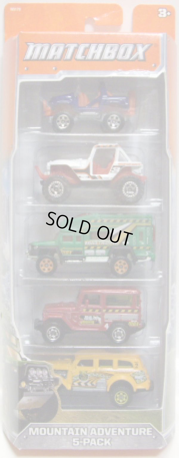 画像1: 2012 MATCHBOX 5PACK - MOUNTAIN ADVENTURE (Cliff Hanger / MBX 4X4 / Road Tripper / 1968-Toyota Land Cruiser (FJ40) / Jungle Crawler)