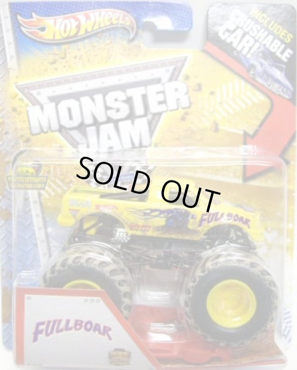 画像1: 2013 MONSTER JAM included CRUCHABLE CAR! 【FULLBOAR】 YELLOW (MWD TRUCKS)