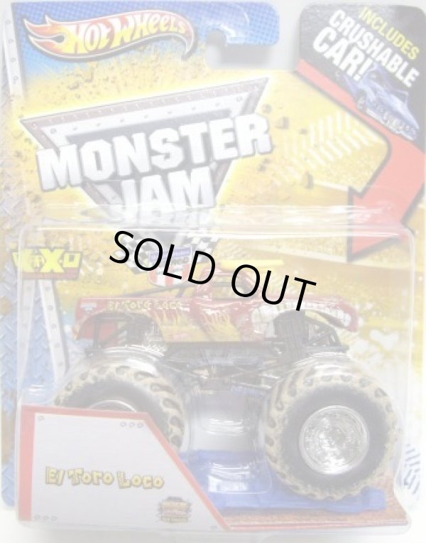 画像1: 2013 MONSTER JAM included CRUCHABLE CAR! 【EL TORO LOCO】 REDISH BROWN (MWD TRUCKS)