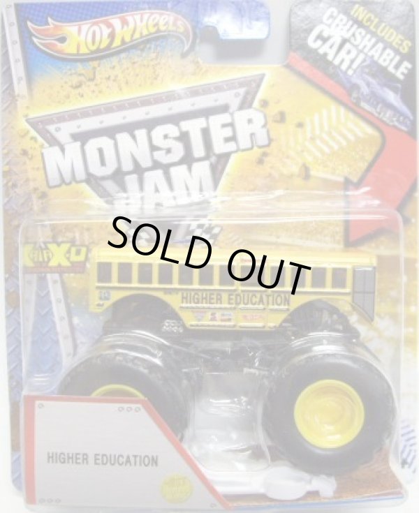 画像1: 2013 MONSTER JAM included CRUCHABLE CAR! 【HIGHER EDUCATION】 YELLOW (1ST EDITIONS)