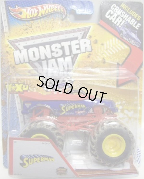 画像1: 2013 MONSTER JAM included CRUCHABLE CAR! 【SUPERMAN】 BLUE-RED (MWD TRUCKS)