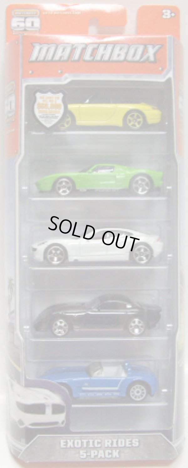 画像1: 2013 MATCHBOX 5PACK  【EXOTIC RIDES】 Porsche 911 Carrera Cabriolet/2005 Ford GT/Fisker Karma/TVR Tuscan S/Ford Shelby Cobra Concept