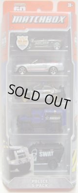 画像: 2013 MATCHBOX 5PACK  【POLICE】 Lamborghini Gallardo LP560-4 Police/2007 Ford Shelby GT500 Convertible/Subaru Impreza WRX Police/Frost Fighter/SWAT Truck