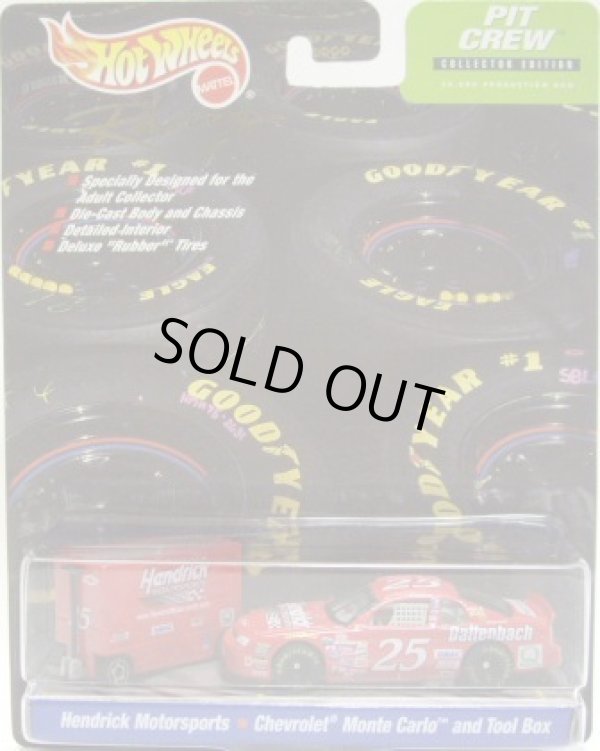画像1: 2000 HOT WHEELS RACING PIT CREW 【#25 TEAM HENDRICK MOTORSPORTS/CHEVROLET MONTE CARLO and TOOL BOX】　RED/RR