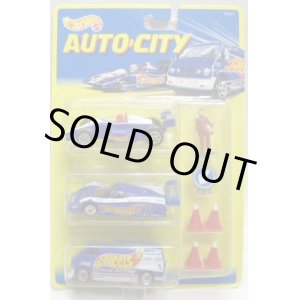 画像: 1995 AUTO CITY 3 PACK 【F1 RACE CAR/JAGUAR XJR12/HOT ROD CUSTOM VAN】　RACE TEAM BLUE/C2 (CORGIキャスト)