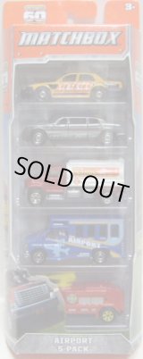 画像: 2013 MATCHBOX 5PACK  【AIRPORT】 Chevy Transport Bus/Ford Crown Victoria Taxi 2006/Limousine/MBX Tanker/Airport Fire Tanker 