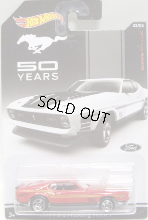 画像1: 2014 WALMART EXCLUSIVE - MUSTANG 50 YEARS 【1971 FORD MUSTANG MACH 1】 RED/5SP