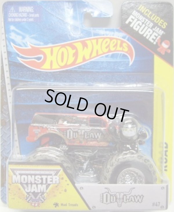 画像1: 2014 MONSTER JAM included MONSTER JAM FIGURE! 【IRON OUTLAW】 RED (MUD TREADS)