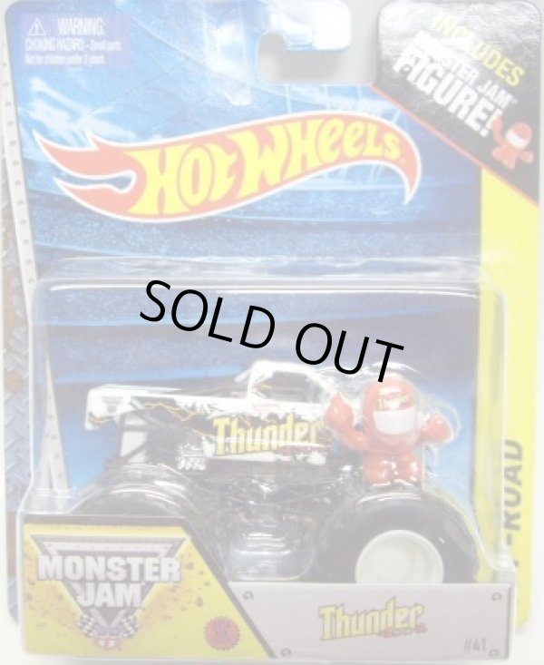 画像1: 2014 MONSTER JAM included MONSTER JAM FIGURE! 【THUNDER 4X4】 WHITE (2014 NEW TRUCK!)