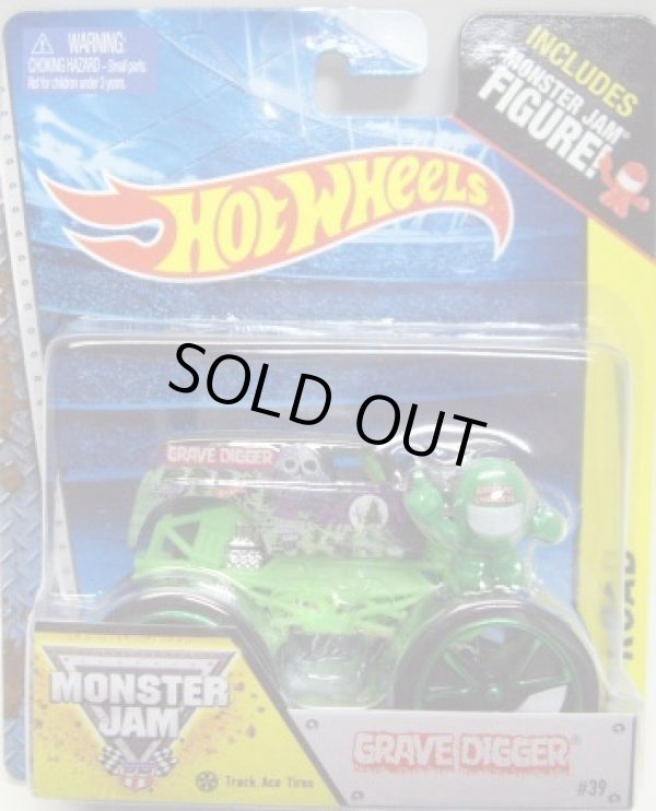 画像1: 2014 MONSTER JAM included MONSTER JAM FIGURE! 【GRAVE DIGGER】 BLACK (TRACK ACE TIRES)