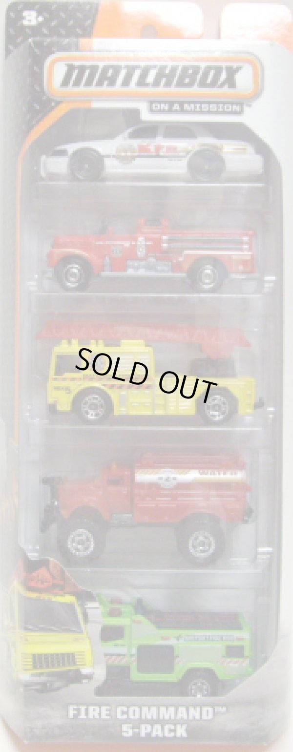 画像1: 2014 MATCHBOX 5PACK  【FIRE COMMAND】 2006 Ford Crown Victoria(EX)/1952 Seagrave Fire Truck/Fire Engine/Flame Smasher(EX)/Blaze Blitzer