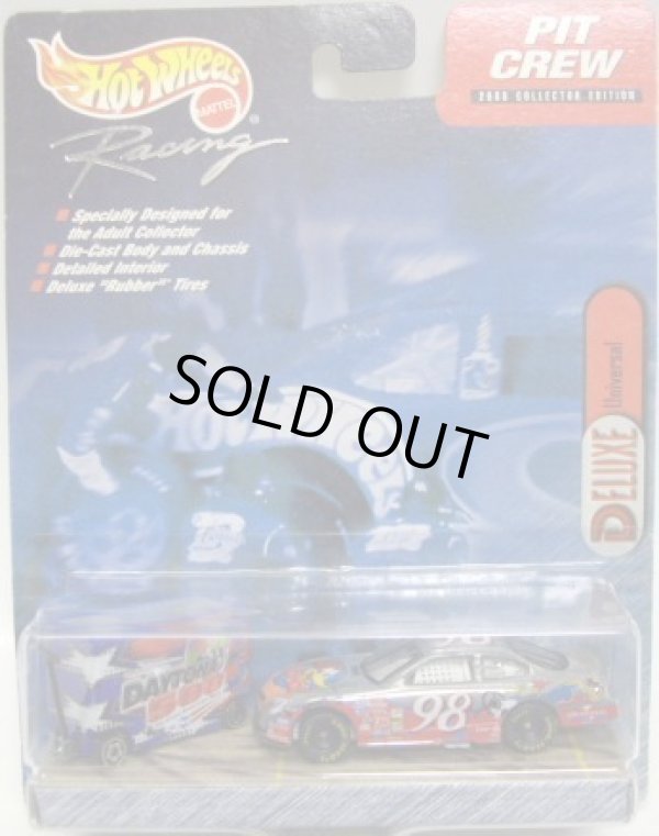 画像1: 2000 HOT WHEELS RACING PIT CREW 【#98 TEAM UNIVERSAL/FORD TAURUS and TOOL BOX】　GRAY/RR