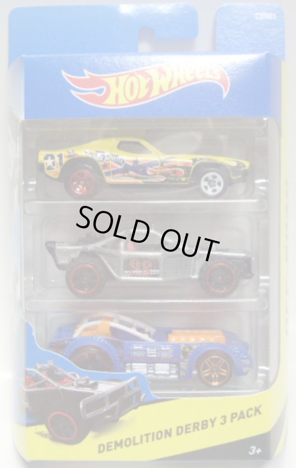 画像1: 2015 HOT WHEELS 3PACK 【DEMOLITION DERBY】 Dixie Challenger / Roll Cage / Piledriver