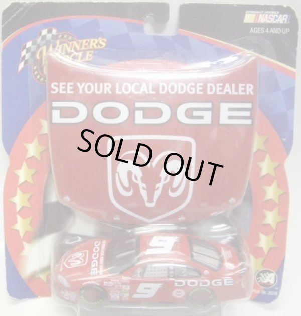 画像1: 1/43 2002 ACTION - NASCAR WINNER'S CIRCLE 【"#9 DODGE" DODGE CHARGER】　RED (with 1/18 RACE HOOD)