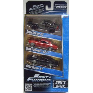 画像: JADA 1/55 FAST & FURIOUS 【DOM'S RIDES 3 PACK】　DODGE CHARGER R/T OFF-ROAD/CHEVY CHEVELLE SS/DODGE CHARGER R/T