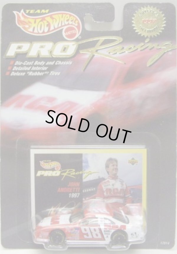 画像1: 1997 HOT WHEELS PRO RACING 【#98 TEAM RCA FORD THUNDERBIRD】　WHITE-RED/RR