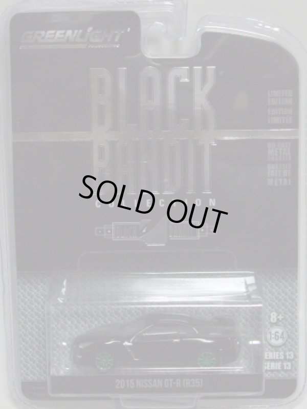 画像1: 2015 GREENLIGHT BLACK BANDIT SERIES13 【2015 NISSAN GT-R (R35)】 BLACK/RR  (GREEN MACHINE)