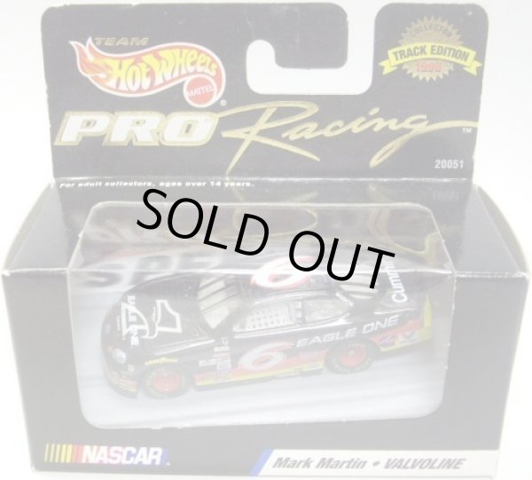 画像1: 1998 HOT WHEELS PRO RACING TRACK EDITION 【MARK MARTIN #6 TEAM VALVOLINE】　BLACK/RR