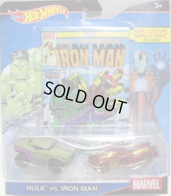 画像1: 2016 HW MARVEL 2-PACK WITH MINI COMIC 【HULK VS IRON MAN】　