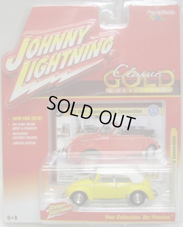 画像1: 2016 JOHNNY LIGHTNING - CLASSIC GOLD COLLECTION 【1975 VW SUPER BEETLE CONVERTIBLE】　YELLOW/RR