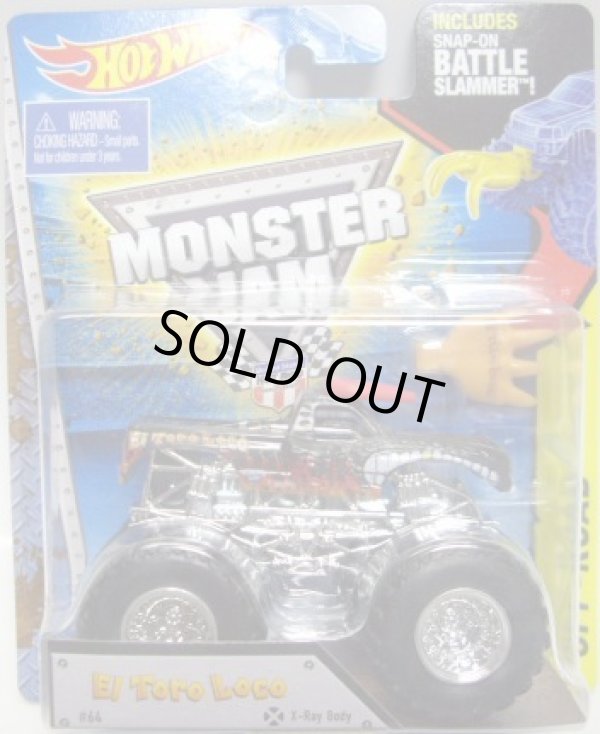 画像1: 2015 MONSTER JAM includes SNAP-ON BATTLE SLAMMER! 【EL TORO LOCO】 CLEAR BLACK (X-RAY BODY)