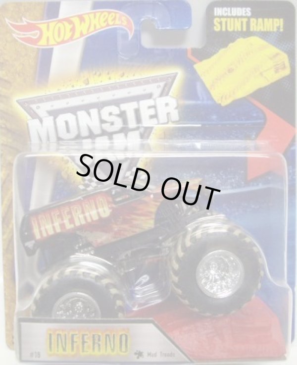 画像1: 2016 MONSTER JAM includes STUNT RAMP! 【INFERNO】 BLACK (MUD TREADS)