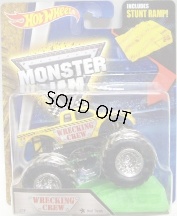 画像1: 2016 MONSTER JAM includes STUNT RAMP! 【WRECKING CREW】 YELLOW (MUD TREADS)