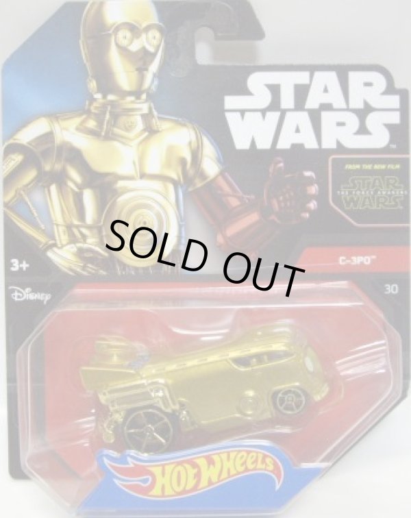画像1: 2016 HW STAR WARS 【C-3PO (後輪ホイール・バリエーション】　GOLD/GOLD O5 (2015 BLACK CARD)