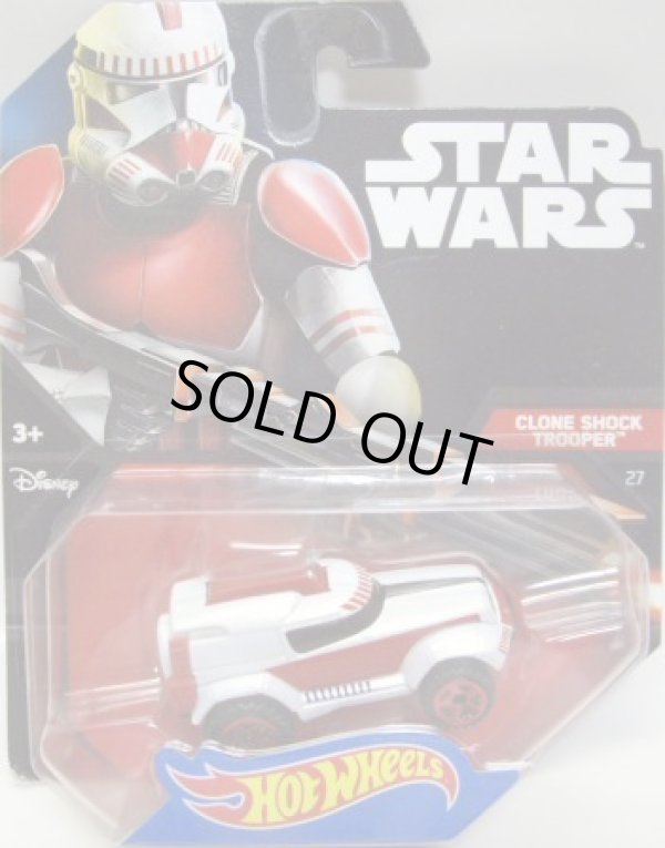 画像1: 2016 HW STAR WARS 【CLONE SHOCK TROOPER】　WHITE-RED/U5 (2015 BLACK CARD)(予約完売）